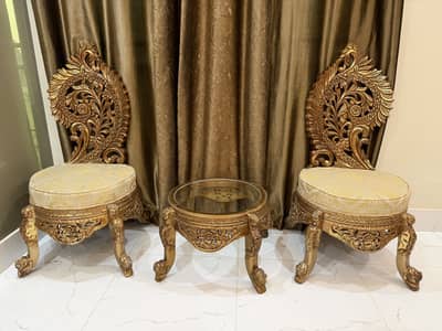 Coffee chairs and table set