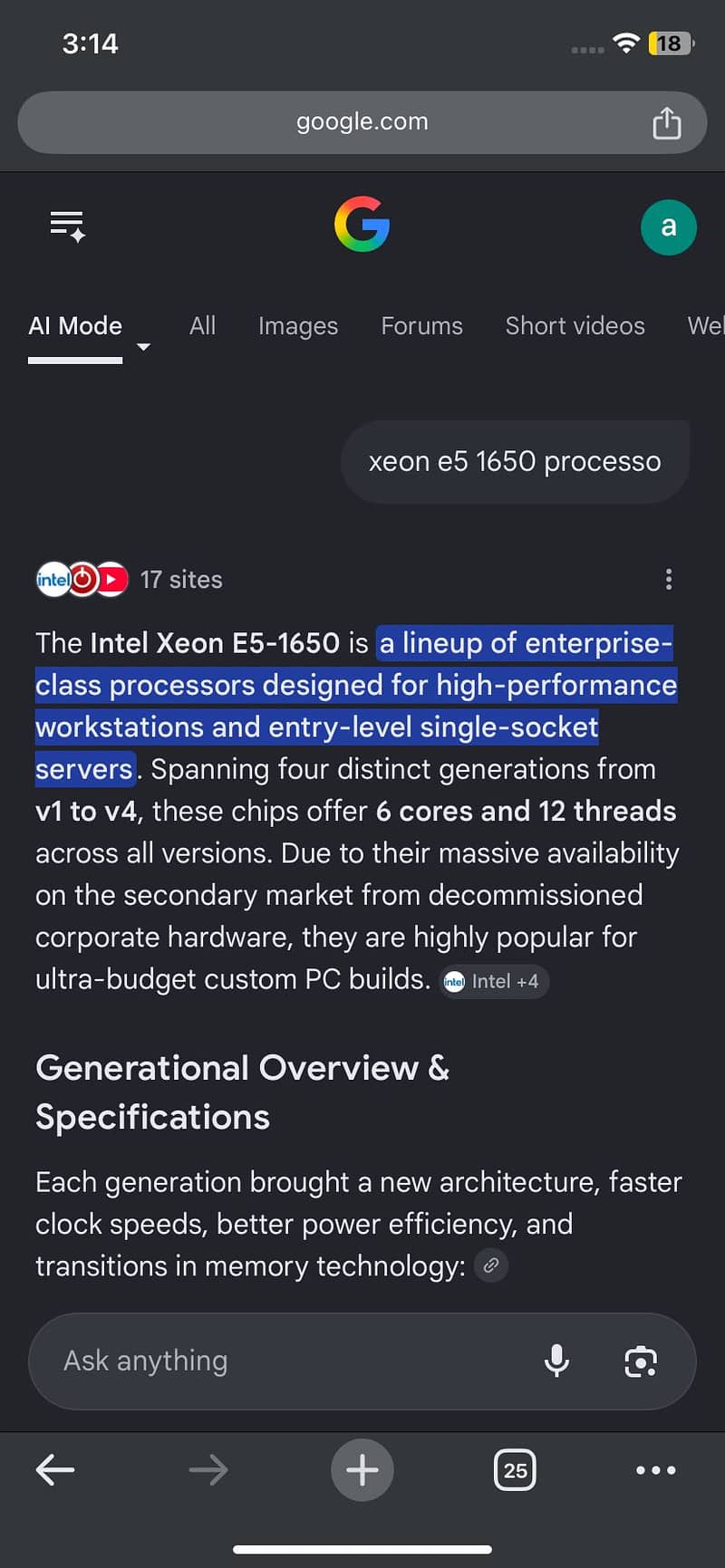 Xeon e5 1650 processor 1