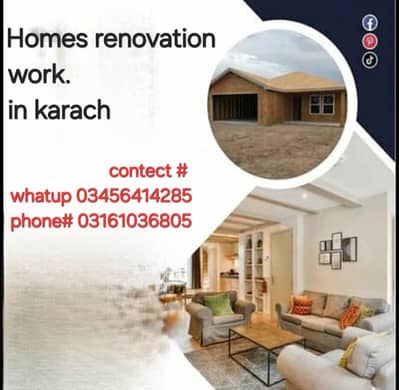 homes renovaton work( painter+tiles +masen ect)