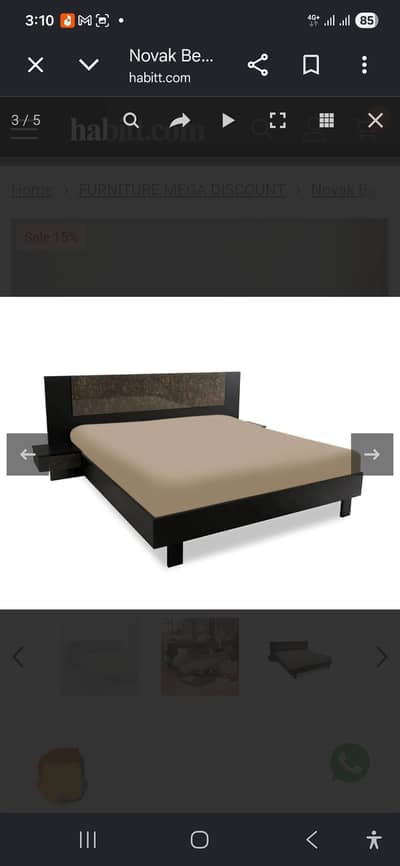 Novak Bed With Two Side Tables
