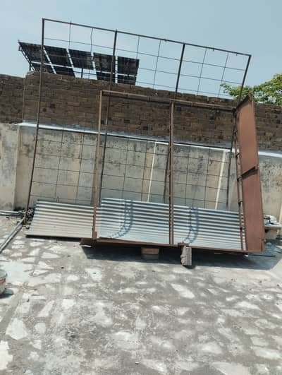 Heavy Duty Steel Frame Car Porch + Shed + Partition Door