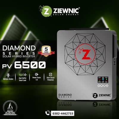 Ziewnic Solar Hybrid Inverter PV6500 Double Battery Dual Output 5G