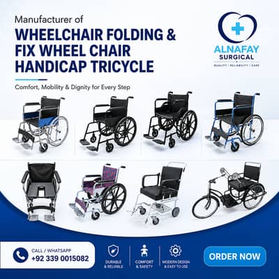 Manufactrer of Wheelchair folding & fix wheel chair Handicap, commode