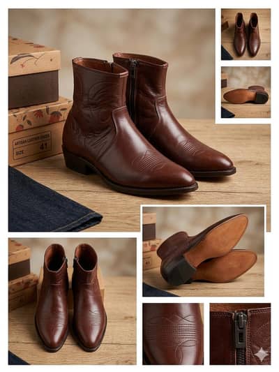 Imported/original vintage leather boots