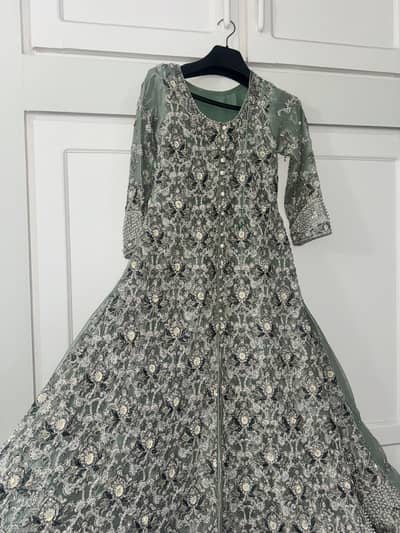 Exquisite Hand-Embroidered Anarkali Suit , Bridal dress