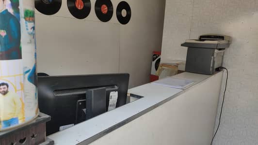 shop counter and aluminium door