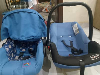 Baby carry cots and car seats