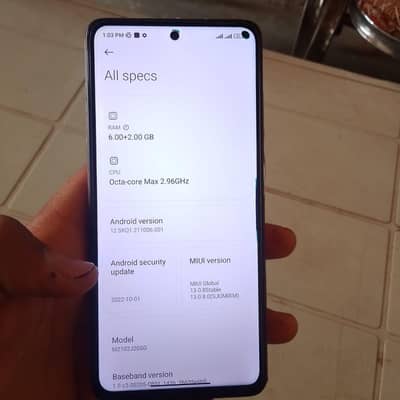 Poco x3pro 6+2 ram 128gb memory