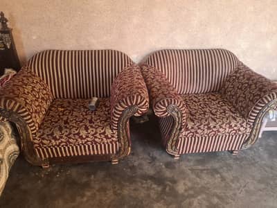 Old 5 seater sofas