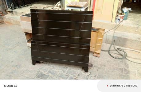 single bed glass polish kikar wooden