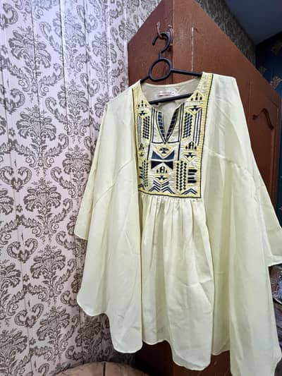 Sweet Sixteen Lemon Yellow Embroidered 3-Piece Cape Style Suit