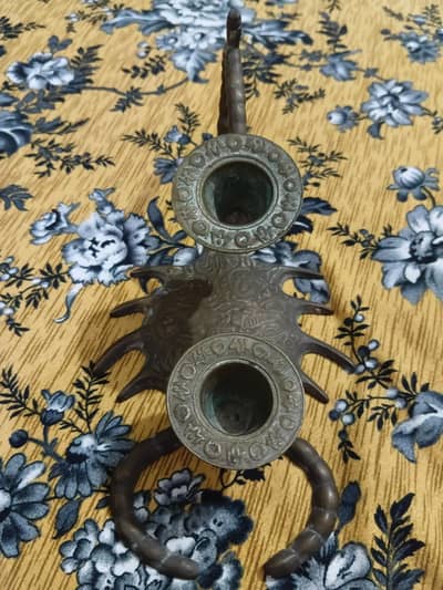 Antique brass decorative candle holder