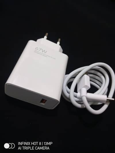 Redmi 11pro Charger Cable 67watt new 100% original box pulled.