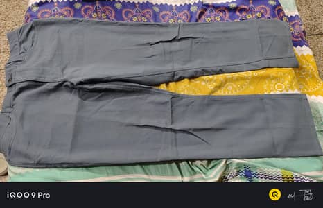 Calvin Klein Original Cotton Trousers - Grey (Size 34/30)