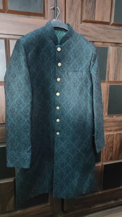 elegant sherwani in green