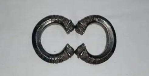 Pair of rings of giant buddha statue made by pure silver (Chandi).