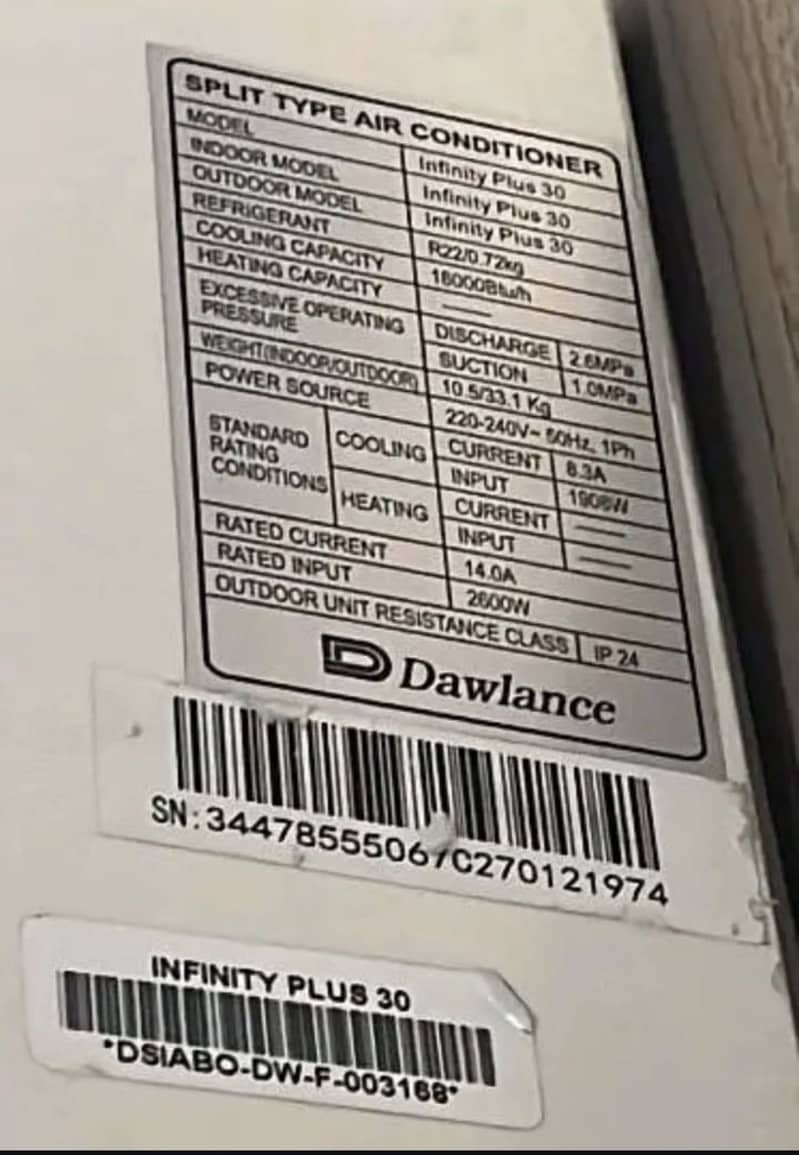 Dawlance AC split 1
