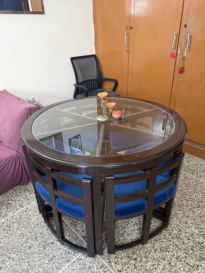 Walnut wood dinning space saving ikea furniture imported