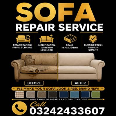 sofa repair, seat repair, furniture polish