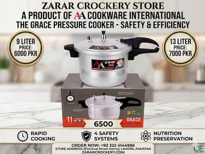 AA Grace Pressure Cooker 9L, 11L & 13L Available | Best Prices