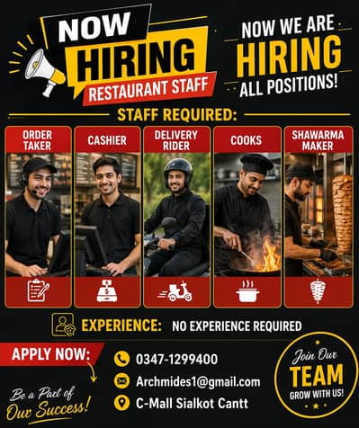 Restaurant / Kitchen Staff Required