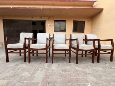 Wooden cushion chairs