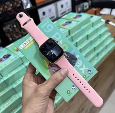 i9 Pro Max Smart Watch Black Pink ABS Plastic and plz messege not call