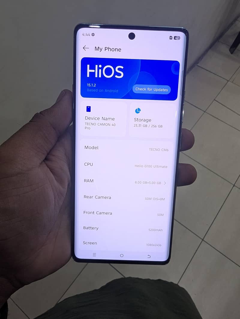 Tecno Camon 40 pro 6