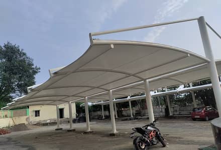 Pole parking - New design pvc fabric shade - Car porch parking shade