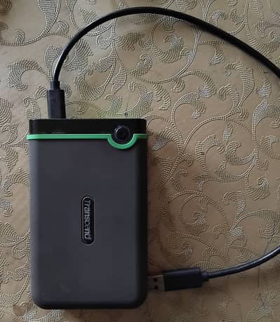 Transcend External Hard Drive – Shock Resistant | Excellent Condition
