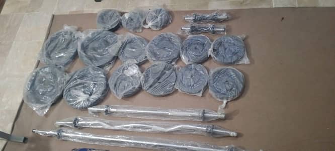 dumbbells rubber coated plats   set