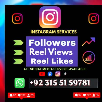 Instagram Followers  | YouTube Subscribers Watchtime | monetization