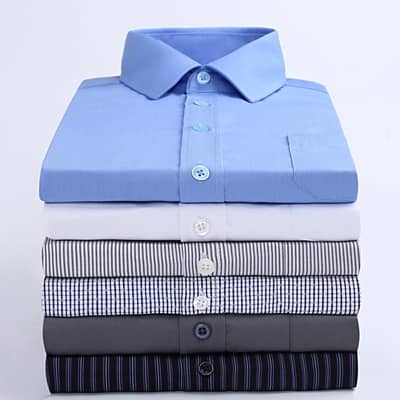 Men's Loose Plus Size Spring Business Shirts Stack of 6 Colors