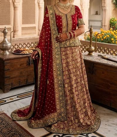 Beautiful Bridal Lehenga for Sale (Preloved, Worn Once)