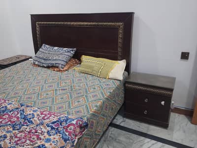 King Size Bed with Side Tables and Mattress