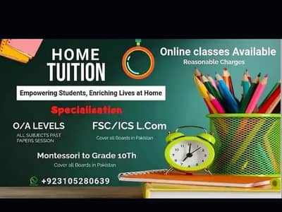 HOME TUTORS AND ONLINE TUTORS AVAILABLE IN YOUR TOWN
