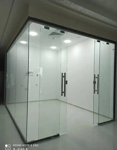 Glass door 12mm Partition /Office Cabin Glass