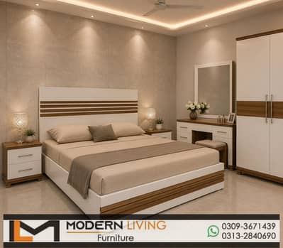 King size bed with 2 side tables best quality in your choice colours