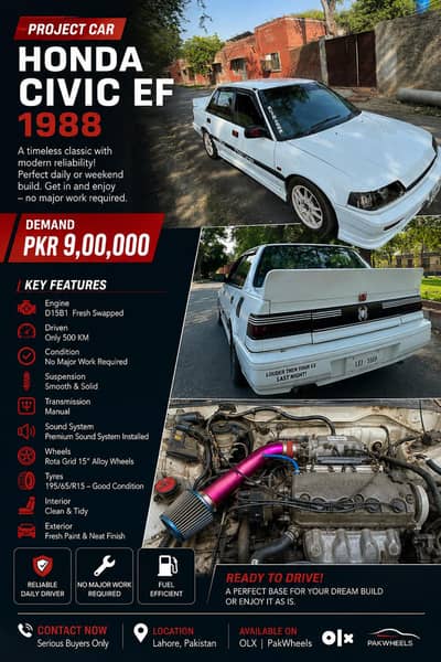 HONDA CIVIC EF 1988 – PROJECT CAR