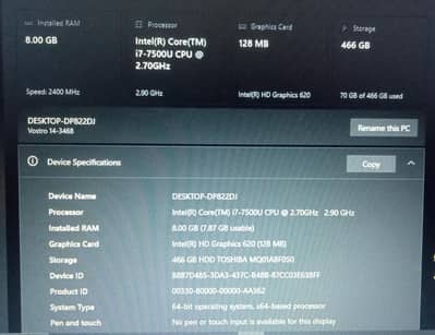 Dell Core i7 7th Generation
