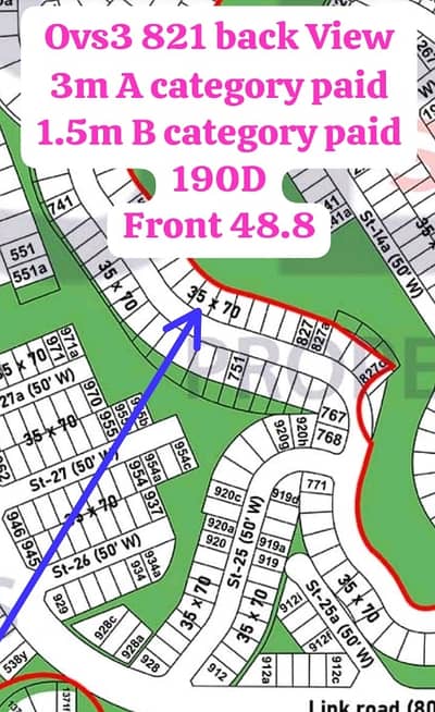 Overseas3 Plot Back Open View Ideal Location Ready To Construction