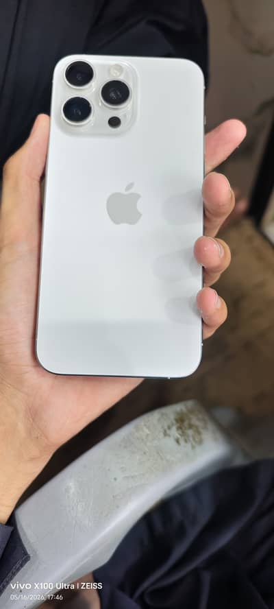 iPhone 15pm with box and cable Battery 92 Waterpack Condition 10by9.5