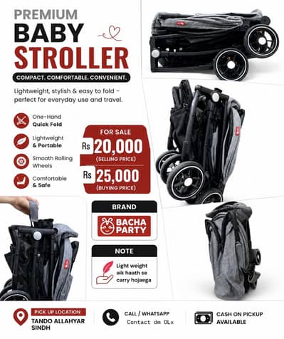 Bacha party premium baby stroller / pram -  travel stroller