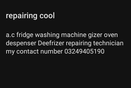 A. C fridge washing machine oven gizer