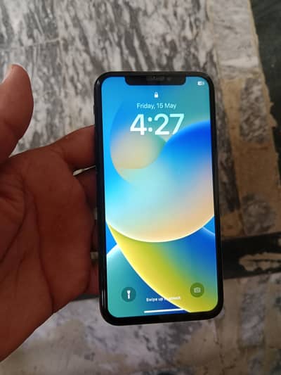 I phone x pta approved box bh sth hai 64 gb