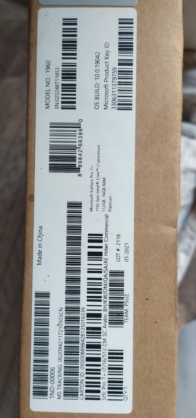 Microsoft Surface  Pro 7+ 4