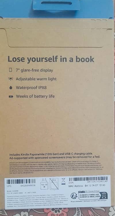 Kindle Paper White 12 Gen