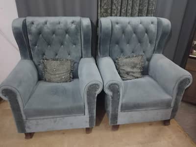 Grey Velvet Sofa Set for sale