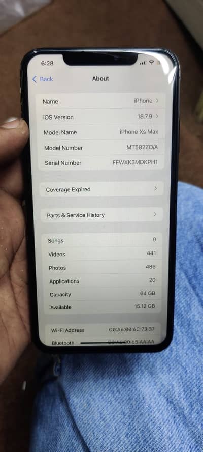 iPhone Xsmax 64 GB factory