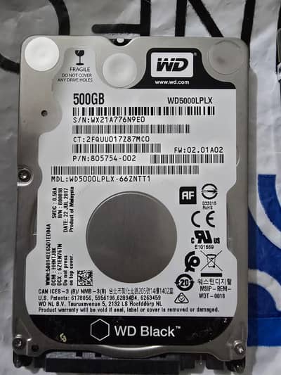 Western digital Laptop Hard disk 500gb